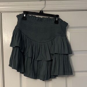 Teal Ruffled Skirt